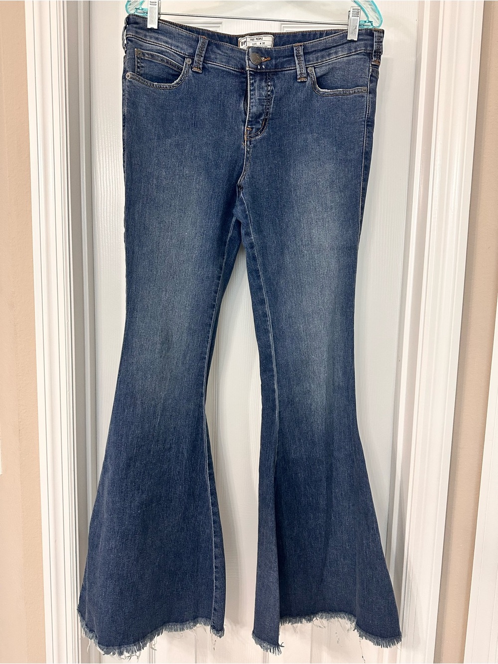 Free People Dark Blue Flare Jeans